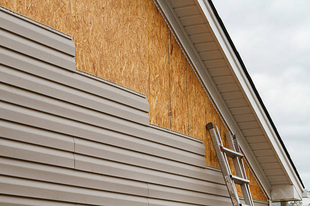 Professional Storm Damage Siding Repair technician working in Forest City, FL